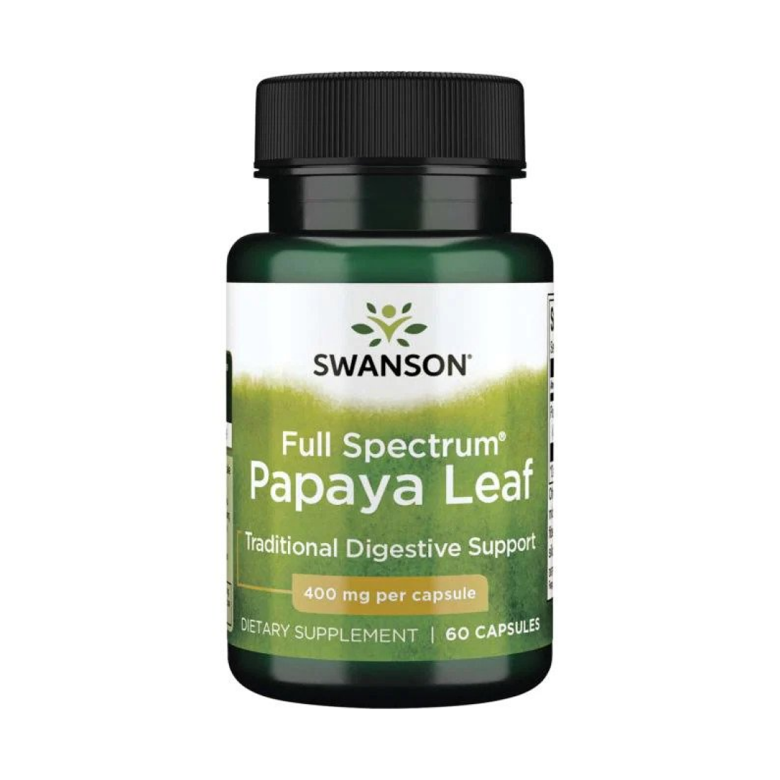 SWANSON FULL SPECTRUM PAPAYA LEAF 400MG - 60 CAPS