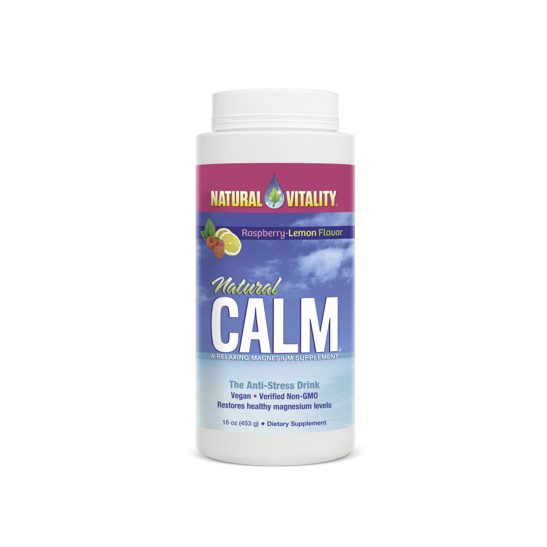 NATURAL VITALITY NATURAL CALM RASPBERRY LEMON - 453 GRAMS