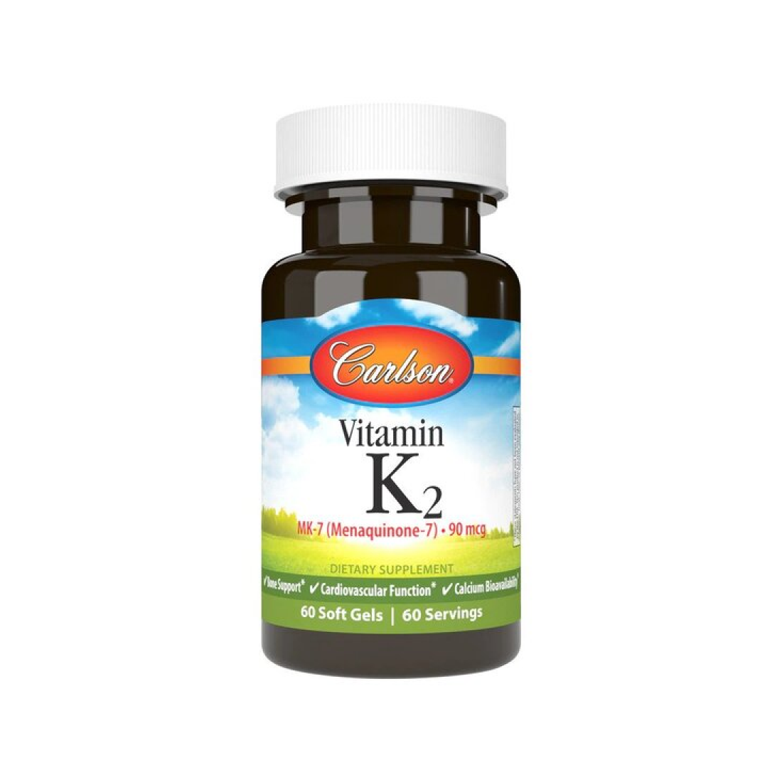 CARLSON LABS VITAMIN K2 MK-7 90MCG - 60 SOFTGELS