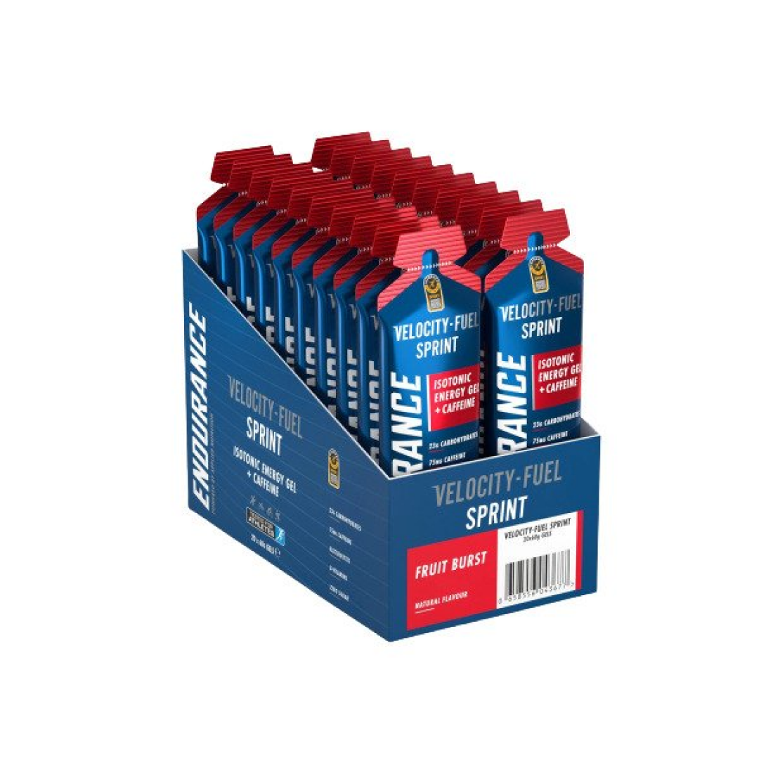 APPLIED NUTRITION ENDURANCE SPRINT ISOTONIC ENERGY GEL + CAFFEINE FRUIT BURST - 20 X 60G
