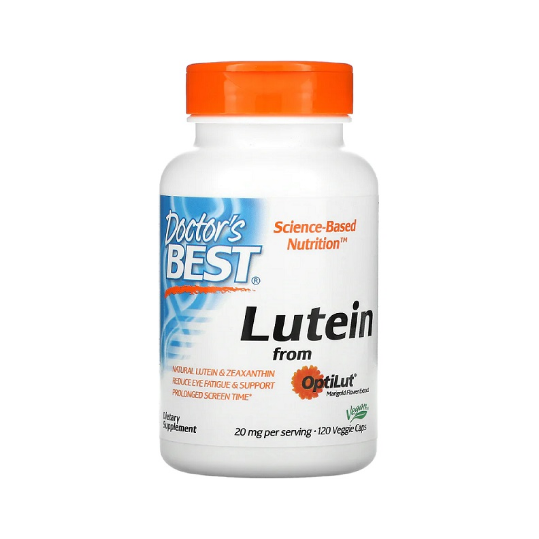 DOCTOR'S BEST LUTEIN FROM OPTILUT 10MG - 120 VCAPS