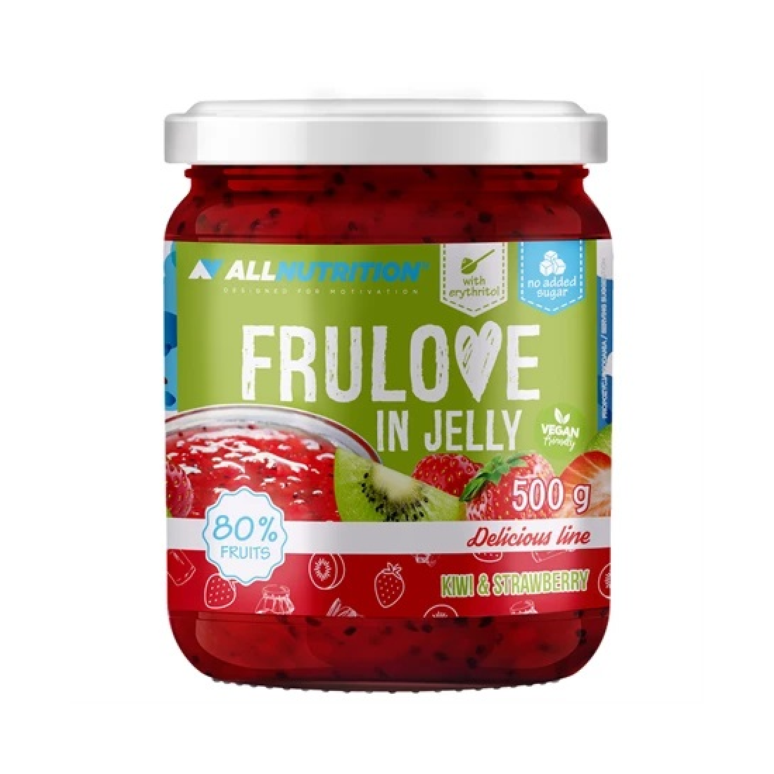 ALLNUTRITION FRULOVE IN JELLY KIWI & STRAWBERRY - 500 GRAMS