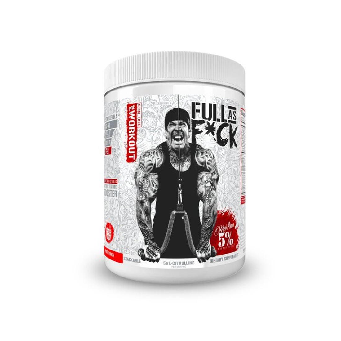 5% NUTRITION FULL AS F*CK - LEGENDARY SERIES FRUIT PUNCH - 350 GRAMS