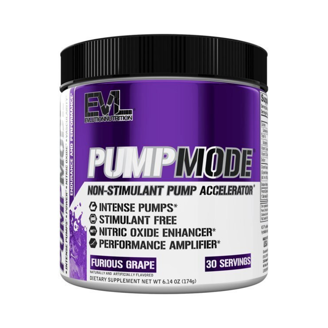 EVLUTION NUTRITION PUMPMODE POWDER FURIOUS GRAPE - 174 GRAMS