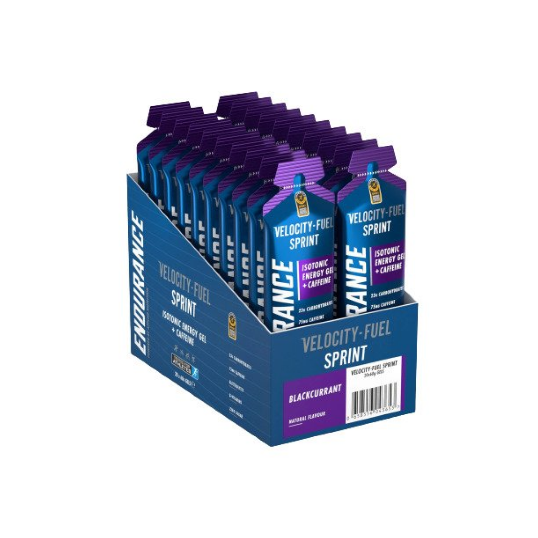 APPLIED NUTRITION ENDURANCE SPRINT ISOTONIC ENERGY GEL + CAFFEINE BLACKCURRANT - 20 X 60G