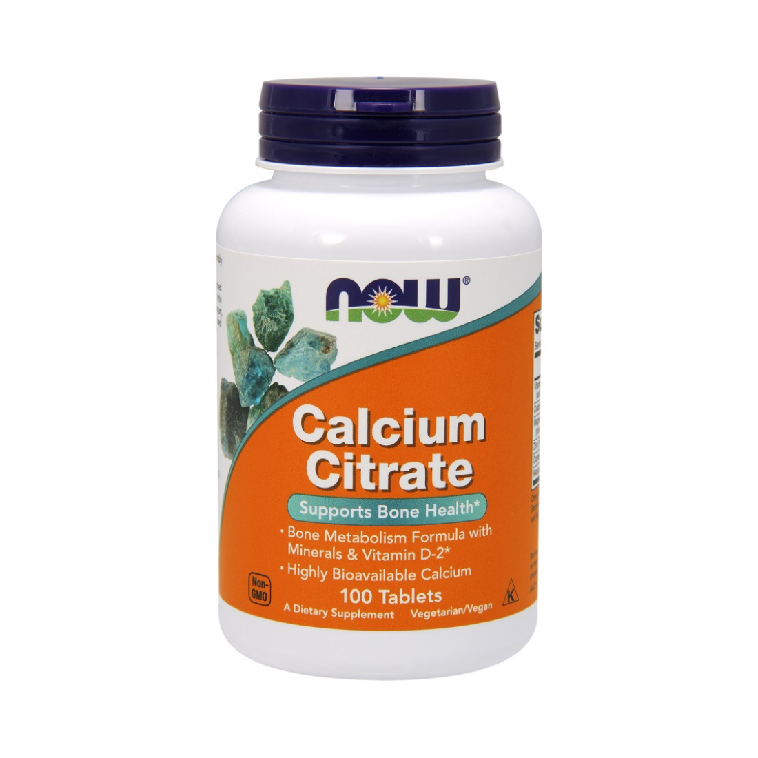 NOW FOODS CALCIUM CITRATE WITH MINERALS & VITAMIN D-2 - 100 TABLETS
