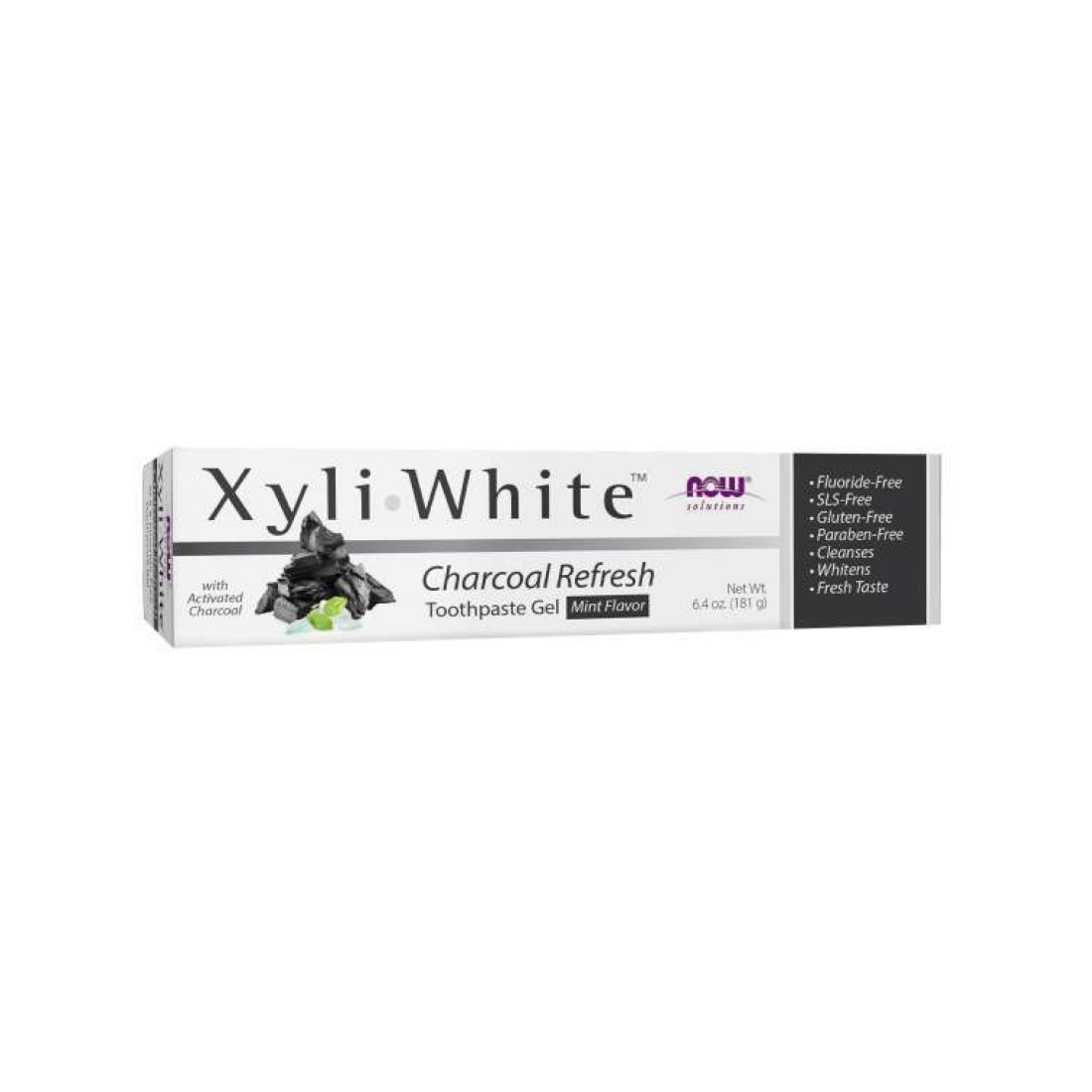 NOW FOODS XYLIWHITE CHARCOAL REFRESH TOOTHPASTE GEL - 181 GRAMS
