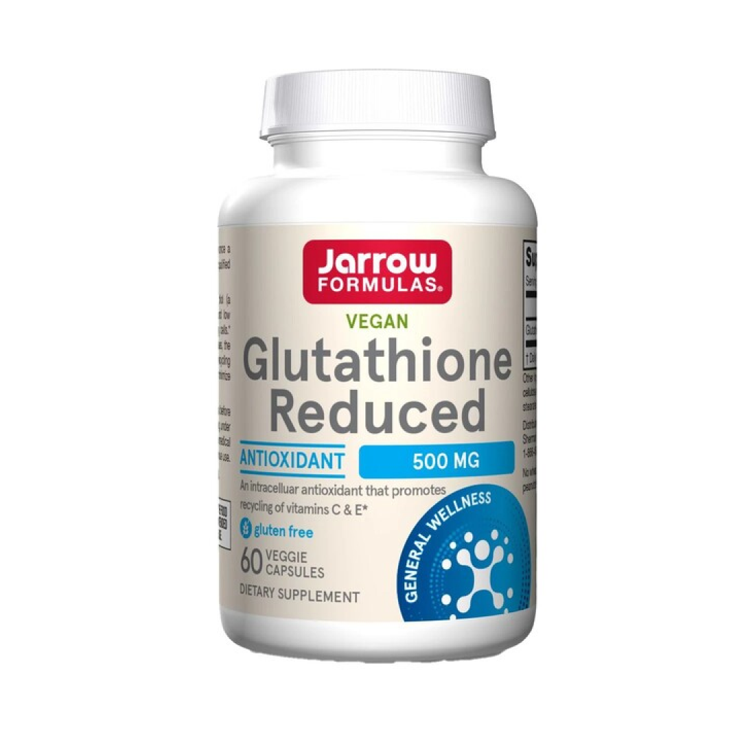 JARROW FORMULAS GLUTATHIONE REDUCED 500MG - 60 VCAPS