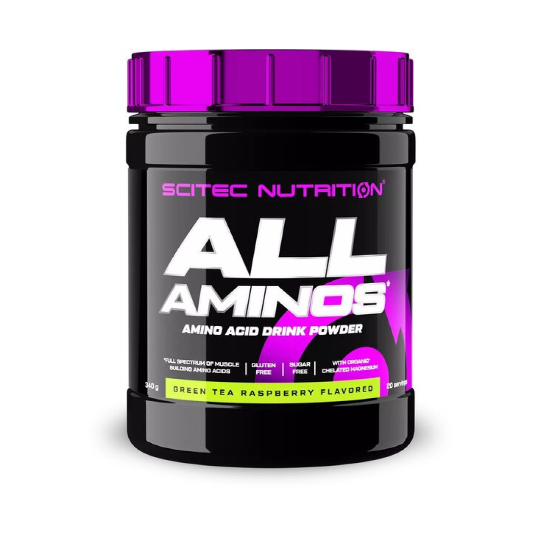 SCITEC ALL AMINOS GREEN TEA RASPBERRY - 340 GRAMS