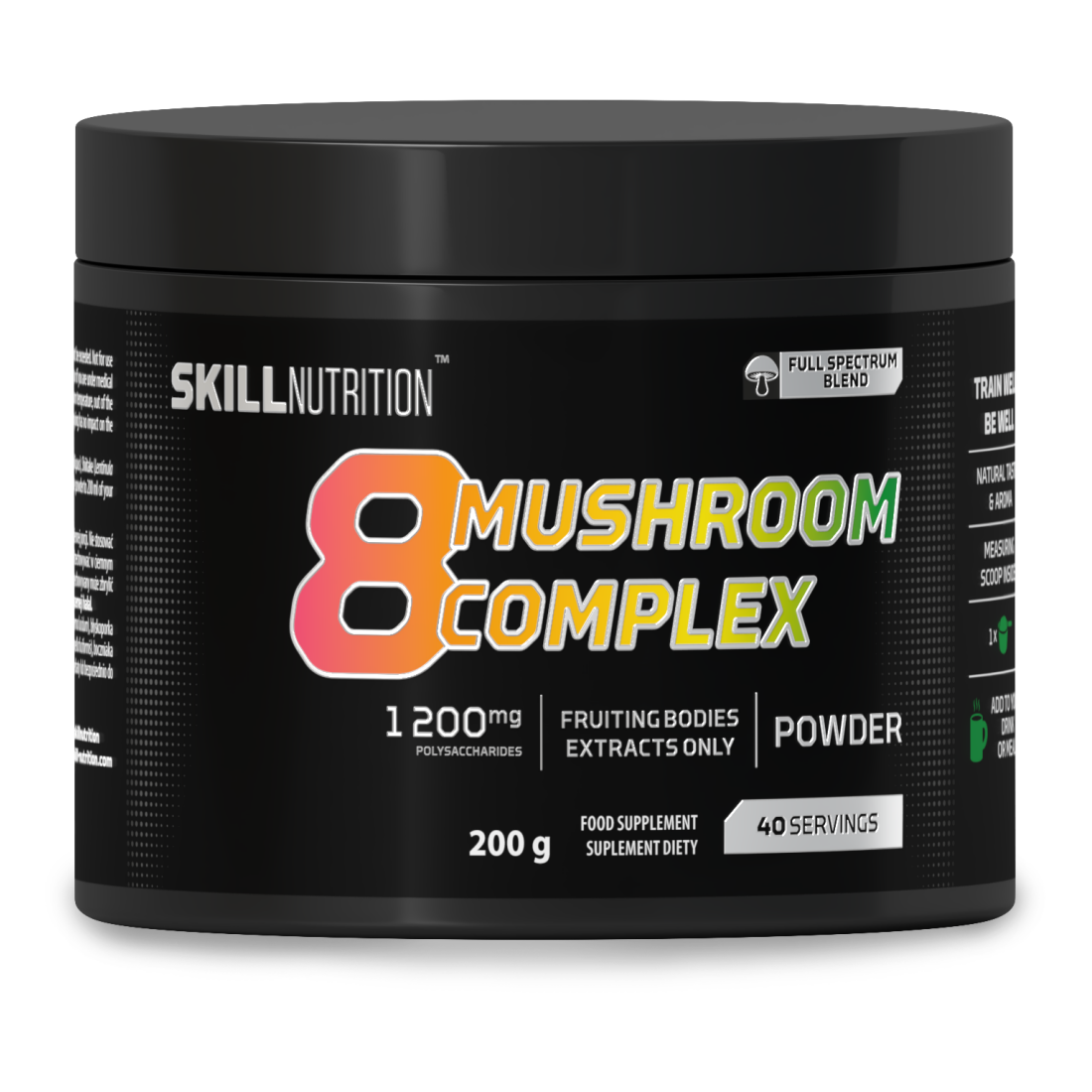 SKILL NUTRITION 8 MUSHROOM COMPLEX - 200 GRAMS