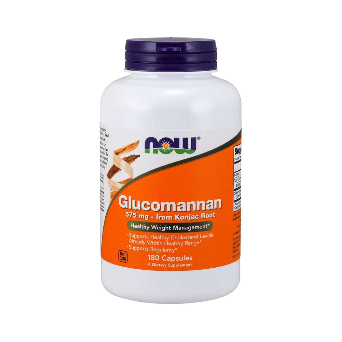 NOW FOODS GLUCOMANNAN FROM KONJAC ROOT 575MG - 180 CAPS