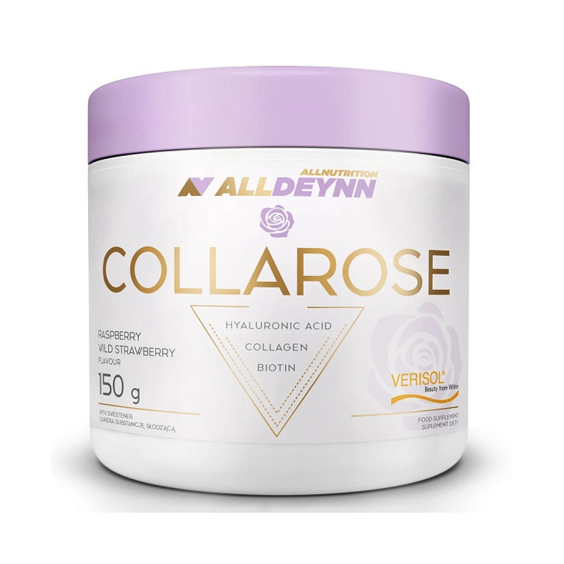 ALLNUTRITION ALLDEYNN COLLAROSE RASPBERRY WILD STRAWBERRY - 150 GRAMS