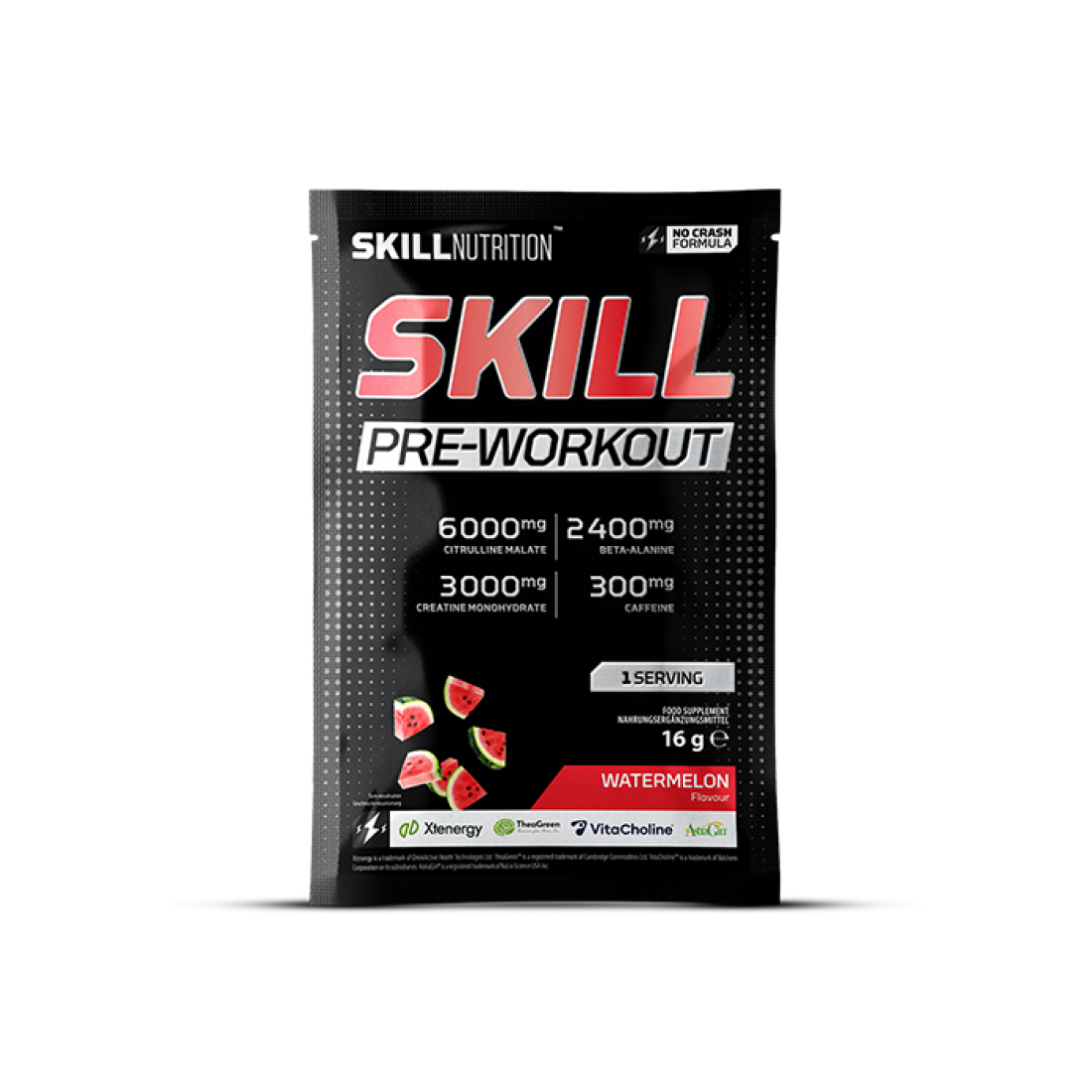 SKILL NUTRITION SKILL PRE-WORKOUT WATERMELON - 16 GRAMS (1 SERVING)
