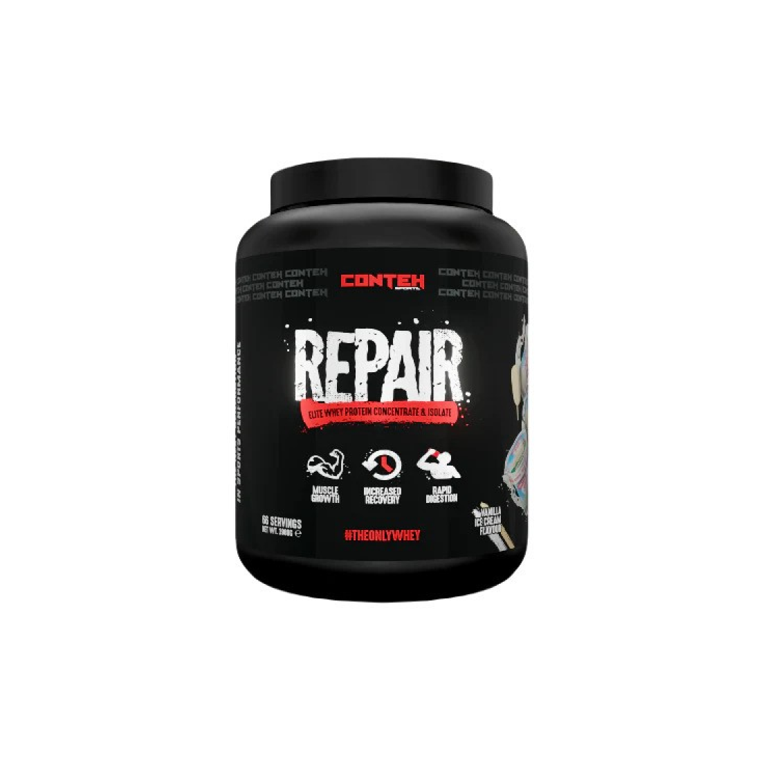 CONTEH SPORTS REPAIR WHEY PROTEIN VANILLA ICE CREAM - 1980 GRAMS