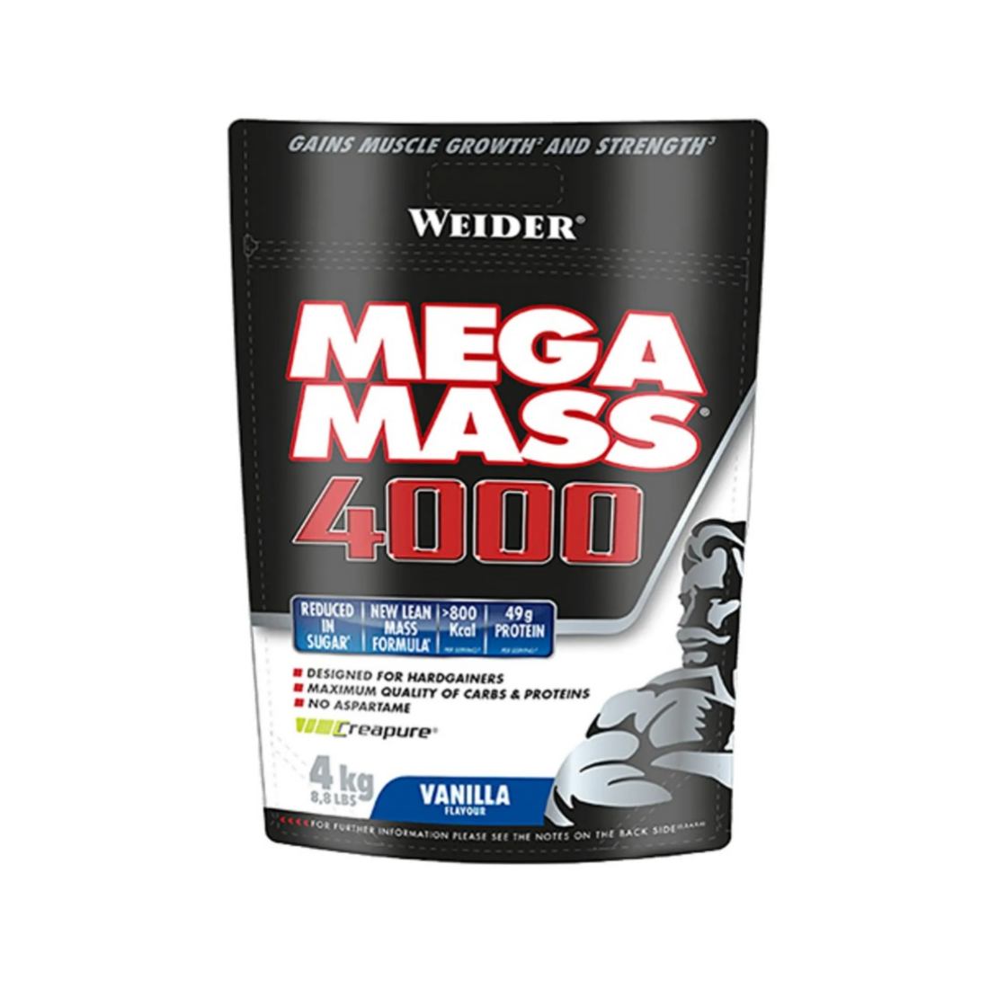 WEIDER MEGA MASS 4000 VANILLA - 4000 GRAMS