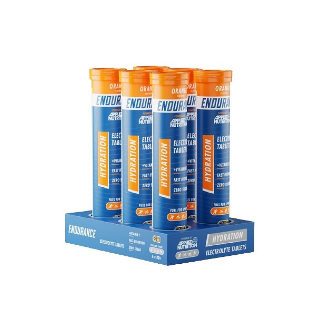 APPLIED NUTRITION ENDURANCE HYDRATION ELECTROLYTE EFFERVESCENT TABLETS ORANGE - 6 X 20 TABS