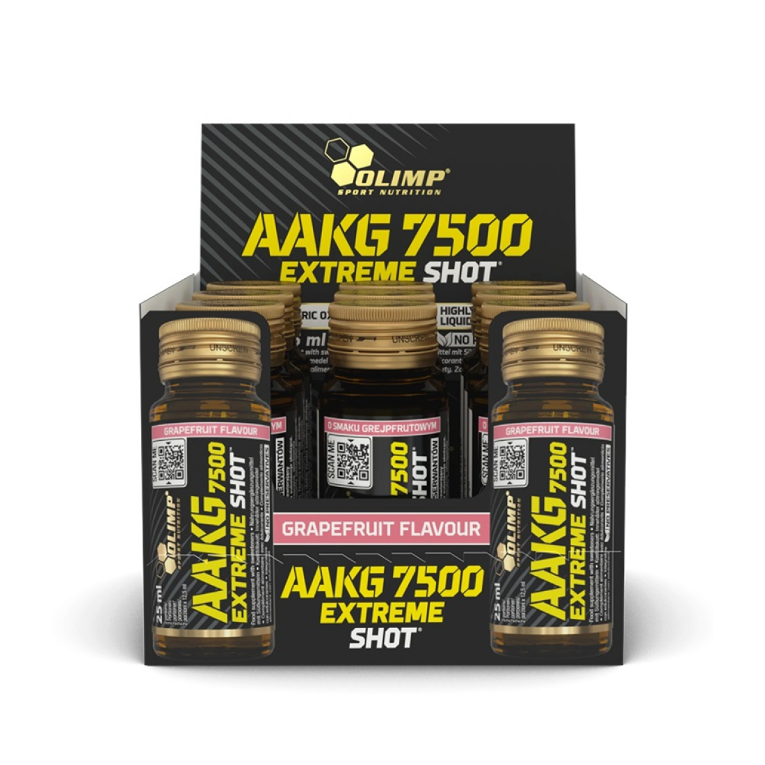OLIMP NUTRITION AAKG 7500 EXTREME SHOT GRAPEFRUIT - 9 X 25 ML