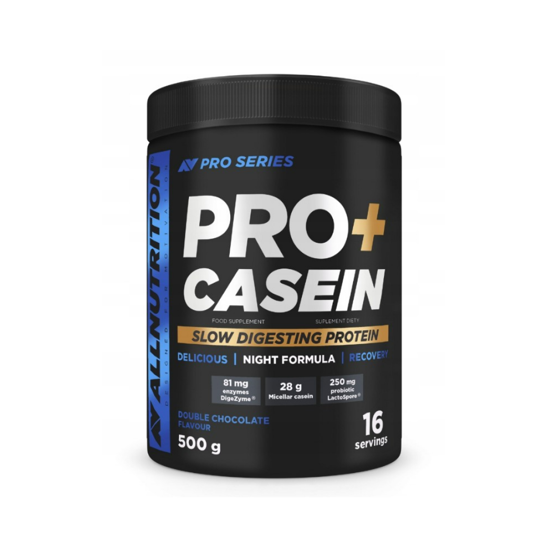 ALLNUTRITION PRO+ CASEIN DOUBLE CHOCOLATE - 500 GRAMS