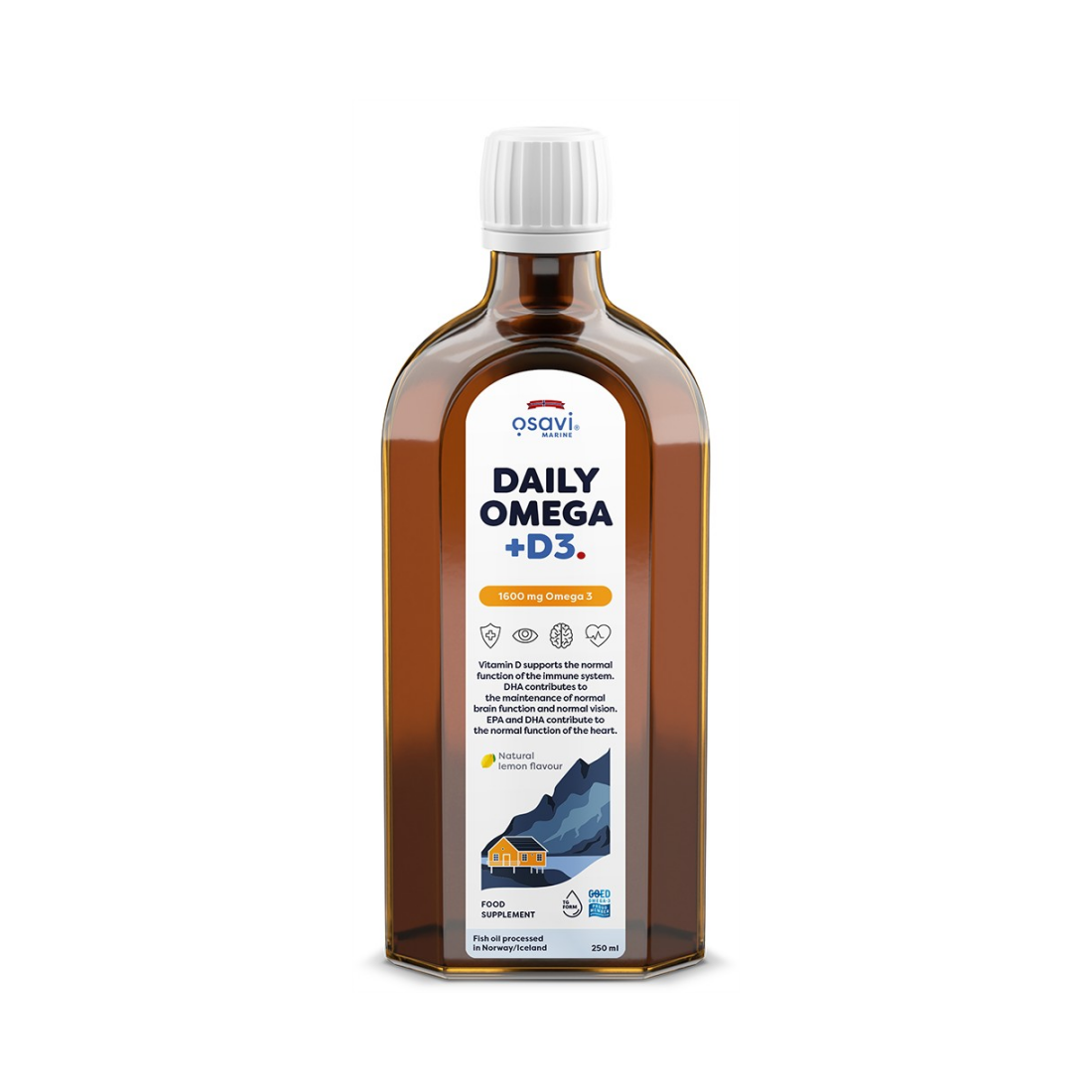 OSAVI DAILY OMEGA + D3 1600MG OMEGA 3 (NATURAL LEMON) - 250 ML