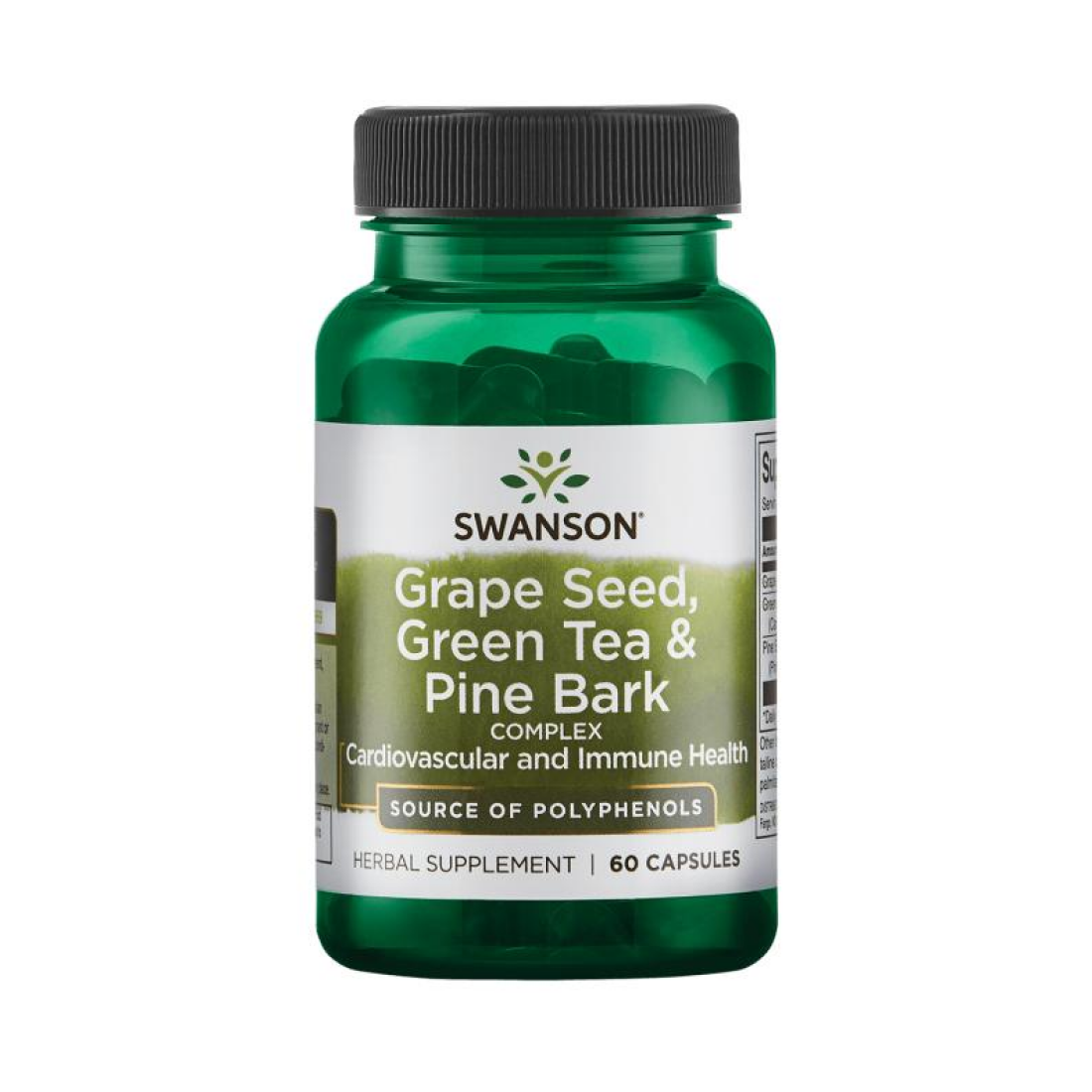 SWANSON GRAPE SEED GREEN TEA & PINE BARK COMPLEX - 60 CAPS