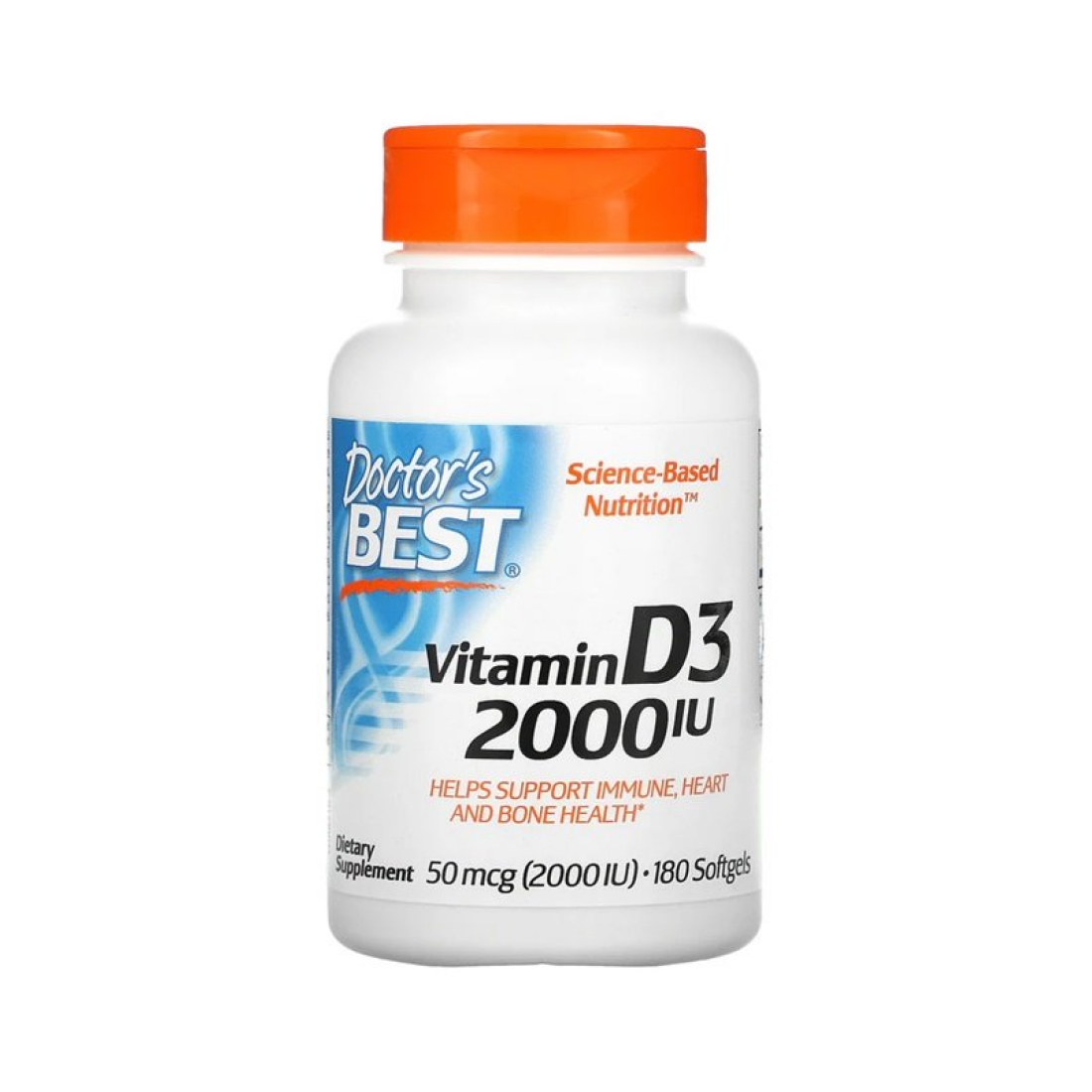 DOCTOR'S BEST VITAMIN D3 2000 IU - 180 SOFTGELS