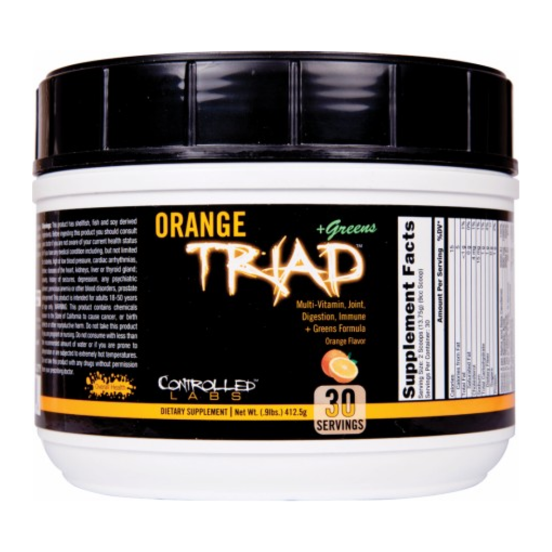 CONTROLLED LABS ORANGE TRIAD + GREENS ORANGE - 408 GRAMS