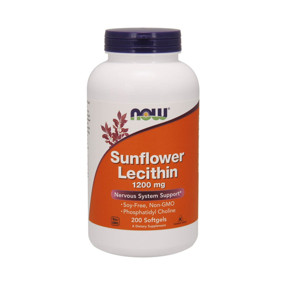 NOW FOODS SUNFLOWER LECITHIN 1200MG - 200 SOFTGELS