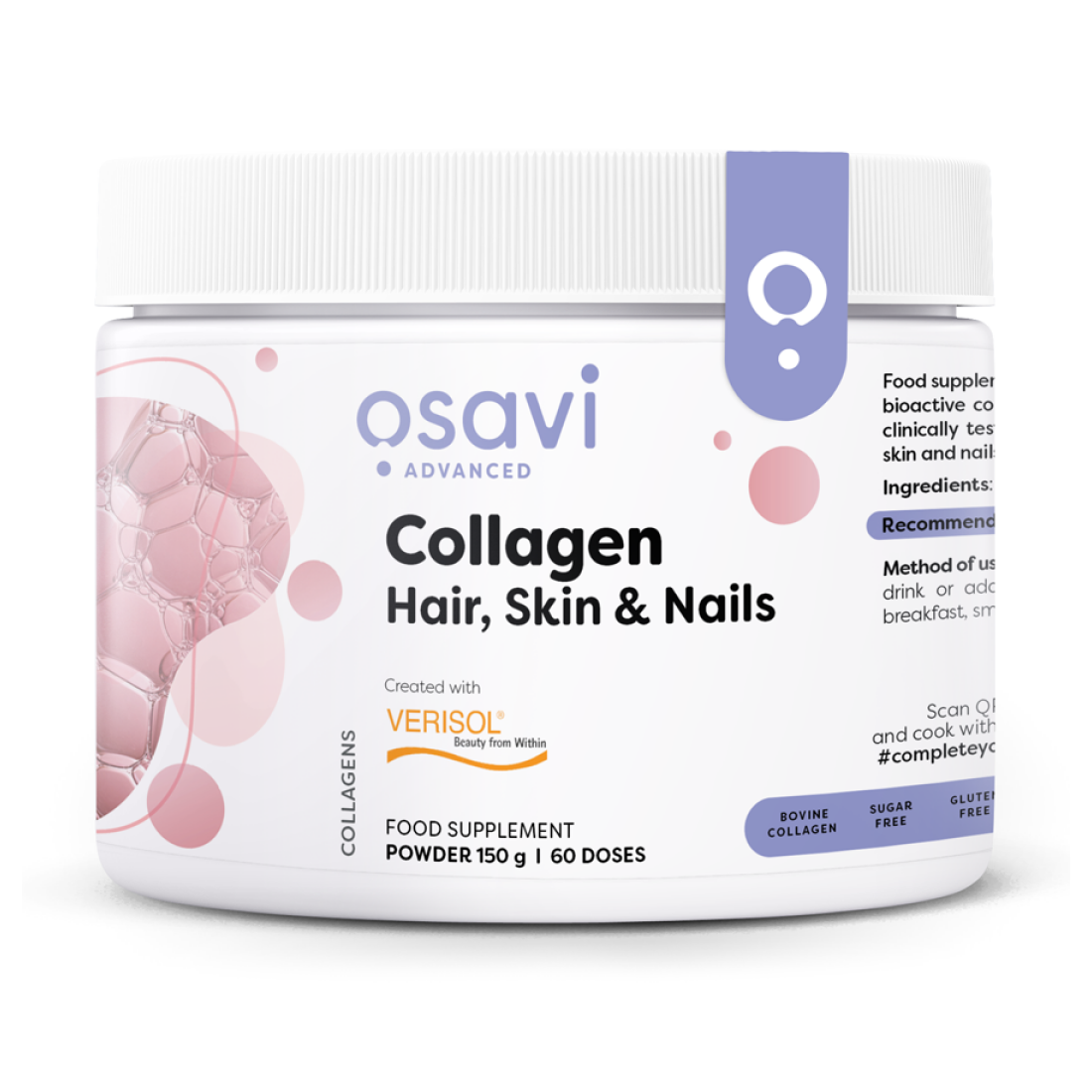 OSAVI COLLAGEN PEPTIDES (HAIR SKIN & NAILS) UNFLAVOURED - 150 GRAMS