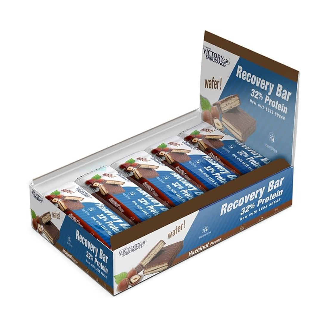 WEIDER JOE WEIDER VICTORY ENDURANCE RECOVERY BAR HAZELNUT - 12 X 50G