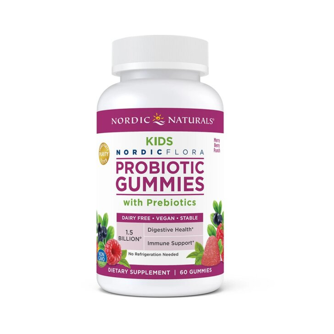 NORDIC NATURALS PROBIOTIC GUMMIES KIDS MERRY BERRY PUNCH - 60 GUMMIES