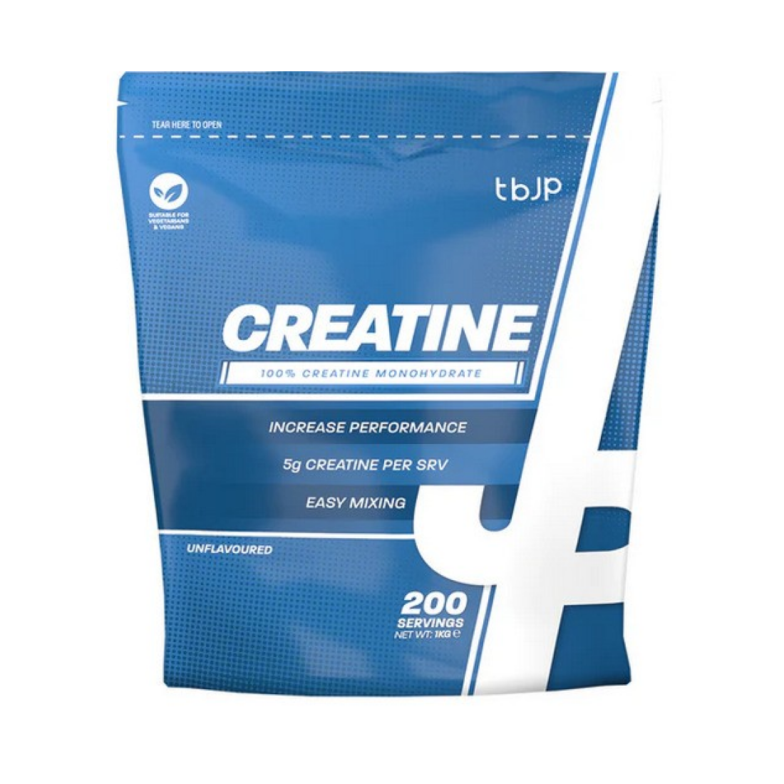 TRAINED BY JP CREATINE UNFLAVOURED (BAG) - 1000 GRAMS