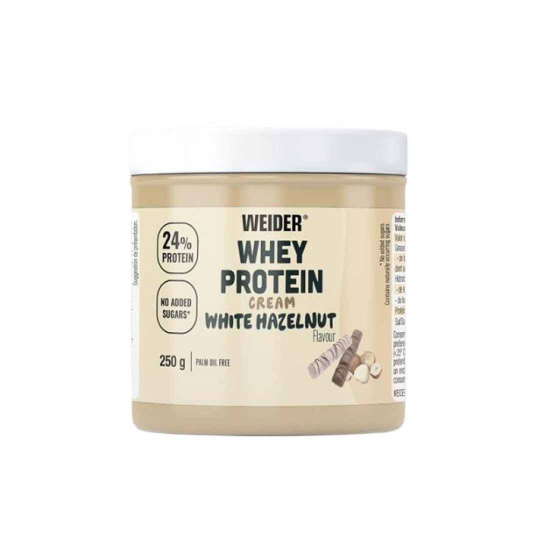 WEIDER WHEY PROTEIN CREAM WHITE HAZELNUT (EAN 8414192348284) - 250 GRAMS