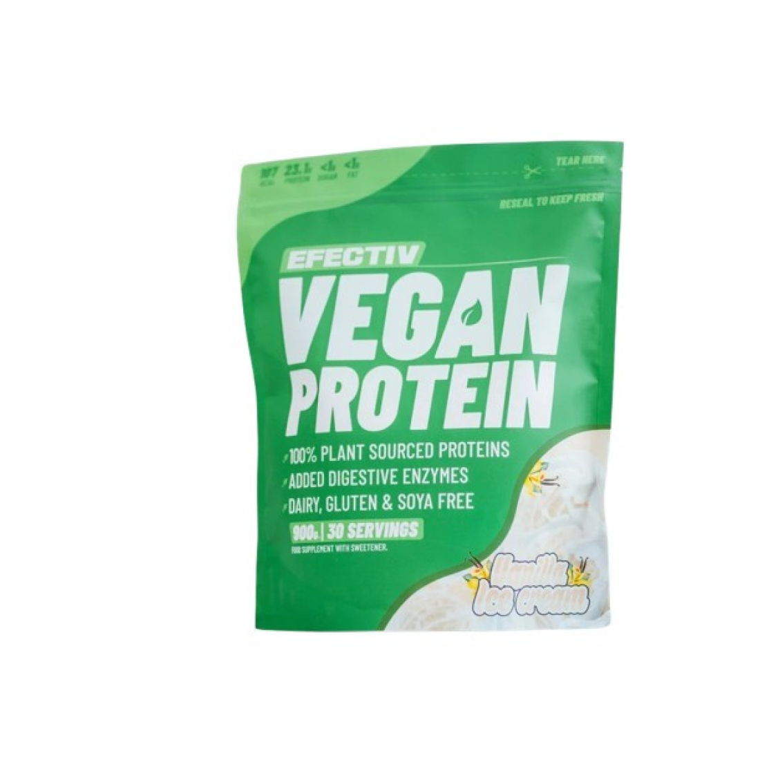 EFECTIV NUTRITION VEGAN PROTEIN BAG VANILLA ICE CREAM - 900 GRAMS
