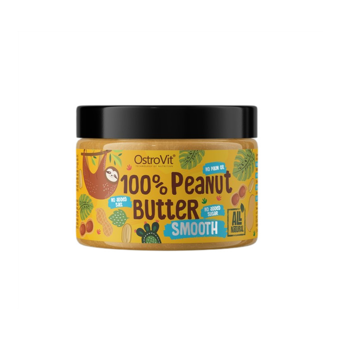 OSTROVIT 100% PEANUT BUTTER SMOOTH - 500 GRAMS