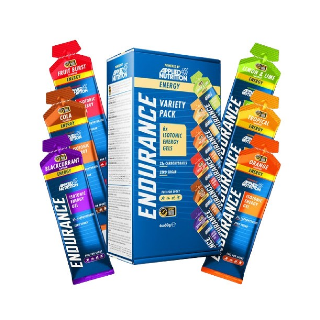 APPLIED NUTRITION ENDURANCE ISOTONIC ENERGY GEL VARIETY PACK - 6 X 60G