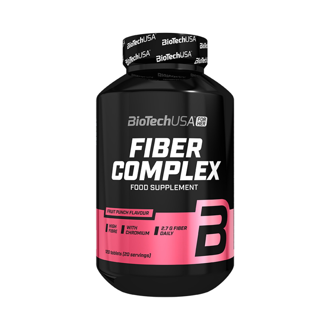 BIOTECHUSA FIBER COMPLEX FRUIT PUNCH - 120 TABLETS