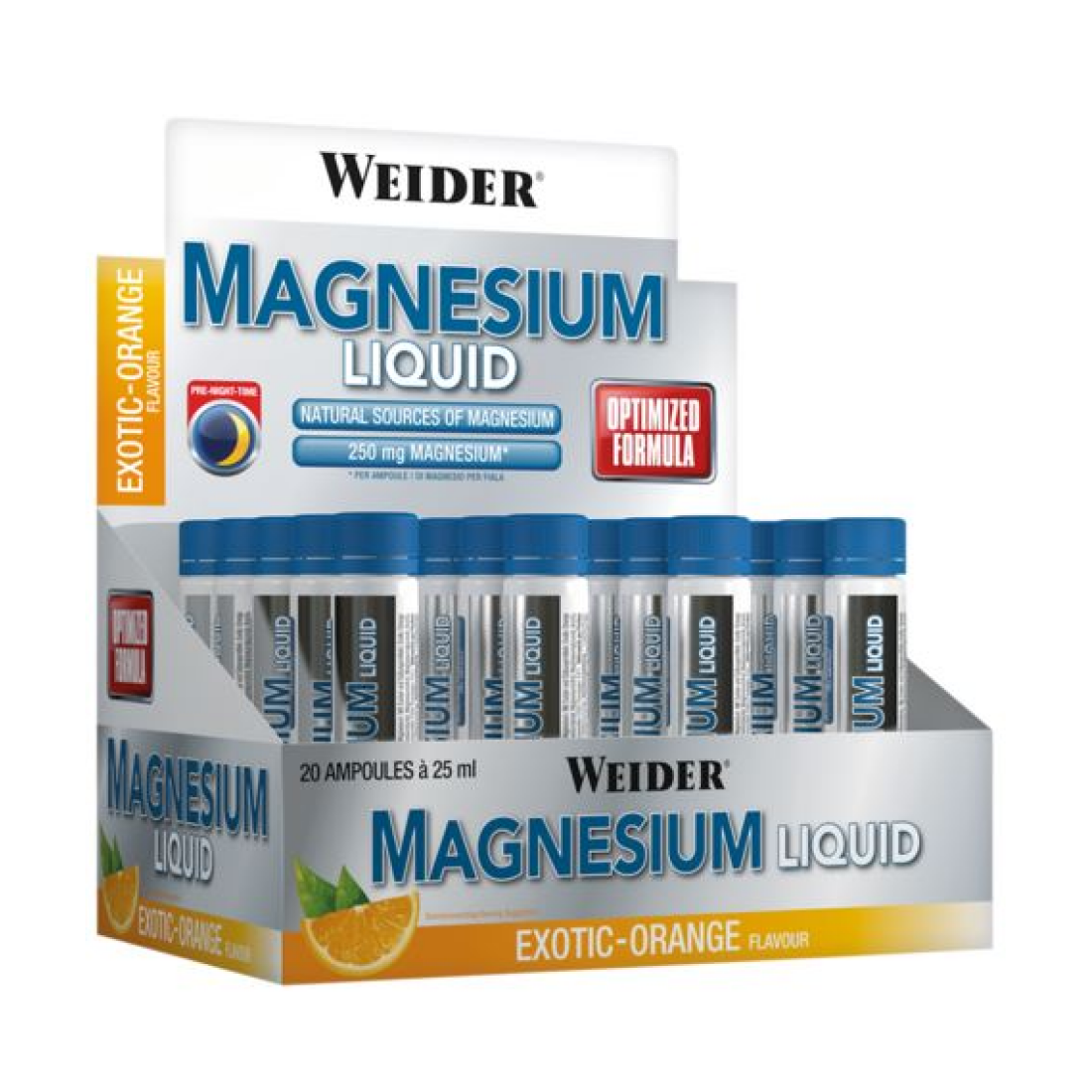 WEIDER MAGNESIUM LIQUID EXOTIC-ORANGE - 20 X 25 ML