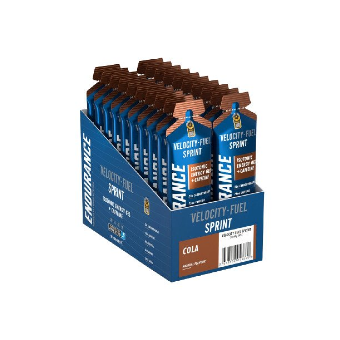APPLIED NUTRITION ENDURANCE SPRINT ISOTONIC ENERGY GEL + CAFFEINE COLA - 20 X 60G