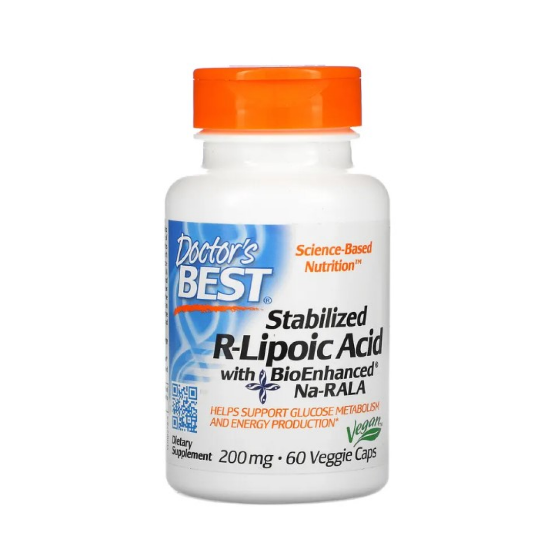 DOCTOR'S BEST STABILIZED R-LIPOIC ACID WITH NA-RALA 200MG - 60 VCAPS