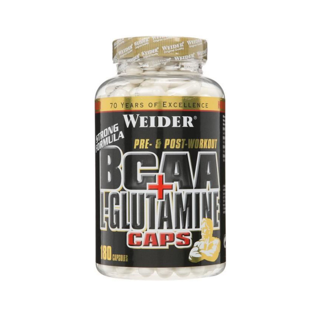 WEIDER BCAA + L-GLUTAMINE CAPS - 180 CAPS