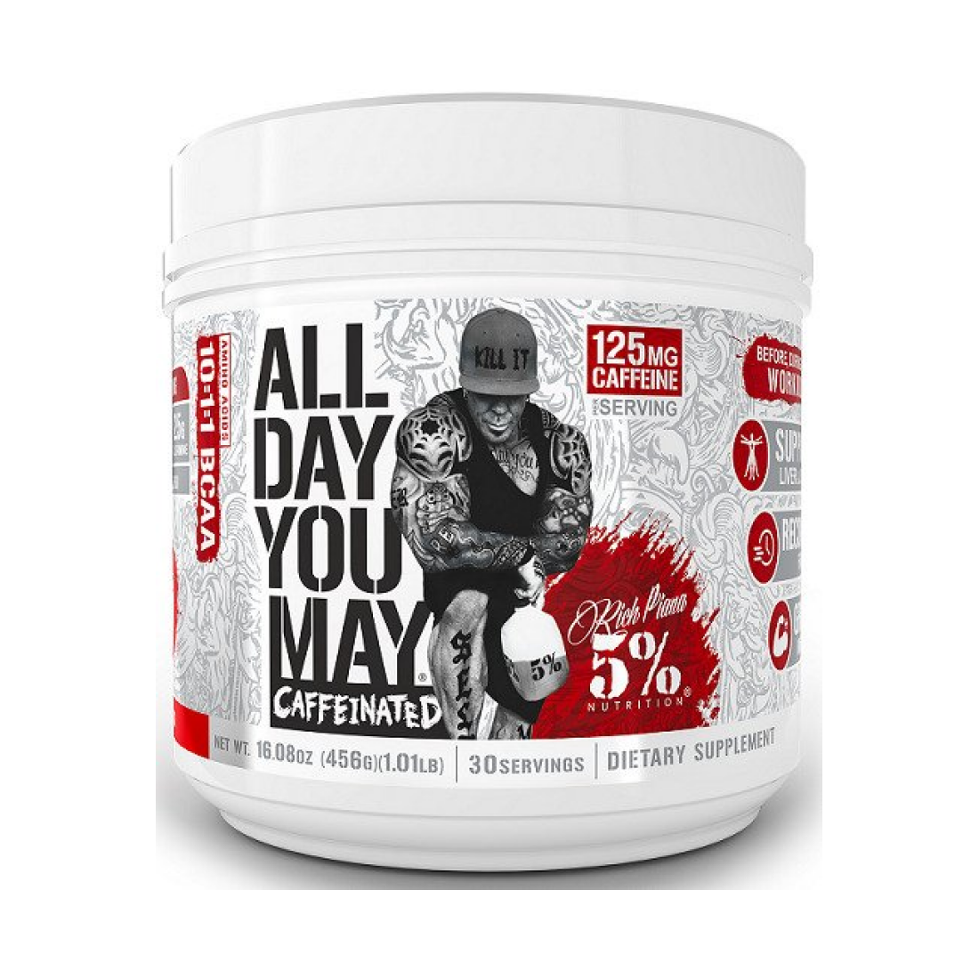 5% NUTRITION ALLDAYYOUMAY CAFFEINATED - LEGENDARY SERIES SOUTHERN SWEET TEA - 462 GRAMS