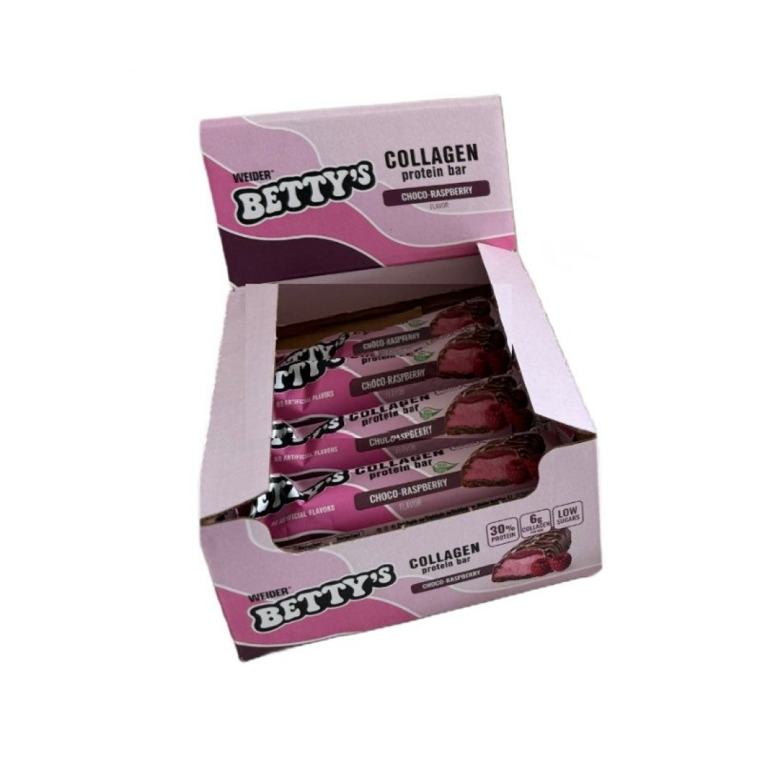 WEIDER BETTY'S COLLAGEN PROTEIN BAR CHOCO-RASPBERRY - 12 X 50G