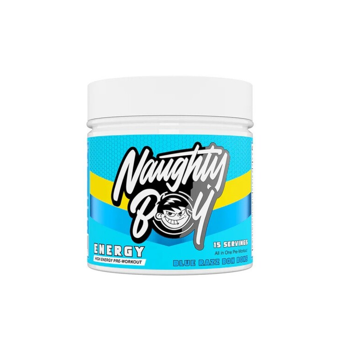 NAUGHTY BOY ENERGY BLUE RAZZ BON BONS - 195 GRAMS
