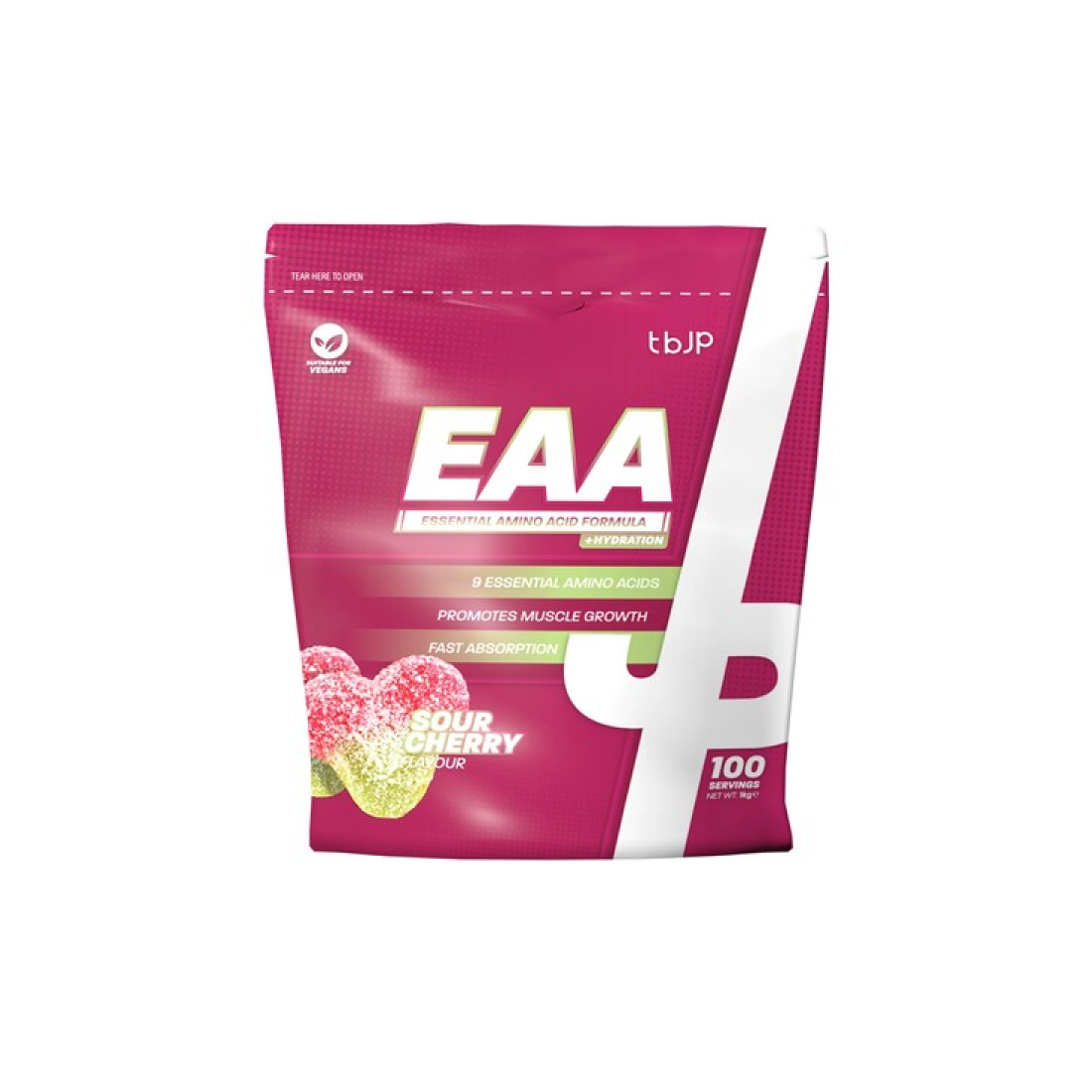 TRAINED BY JP EAA + HYDRATION SOUR CHERRY - 1000 GRAMS