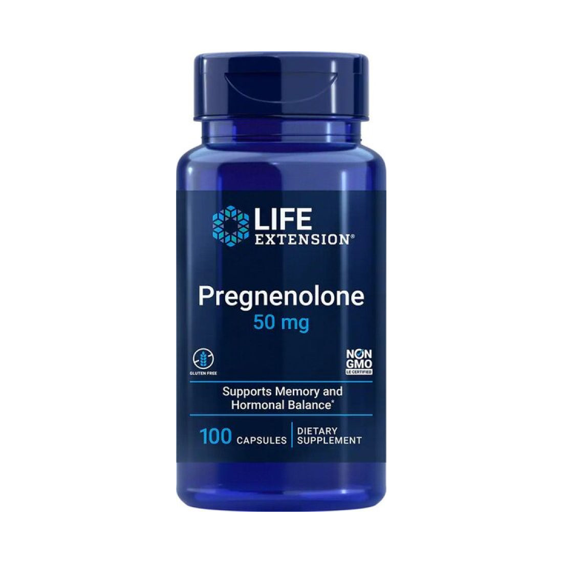 LIFE EXTENSION PREGNENOLONE 50MG - 100 CAPS