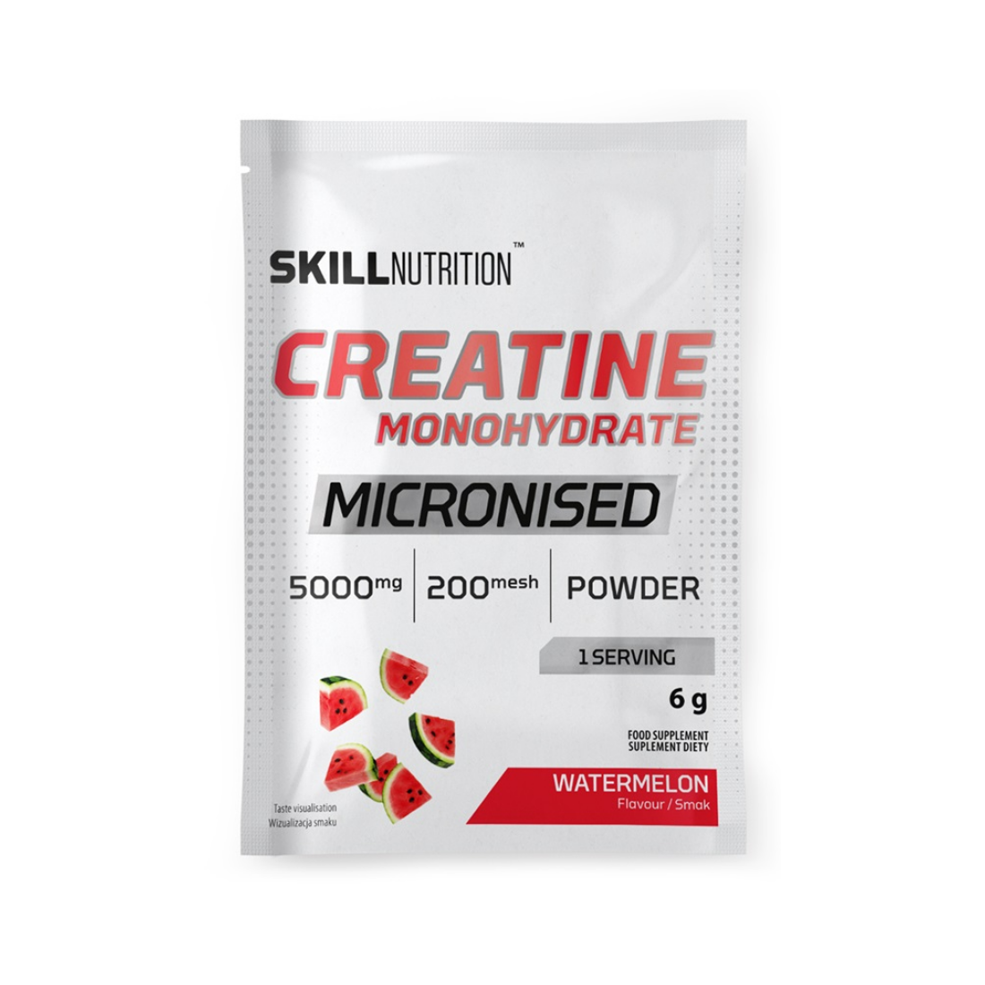 SKILL NUTRITION MICRONISED CREATINE MONOHYDRATE WATERMELON - 6 GRAMS (1 SERVING)