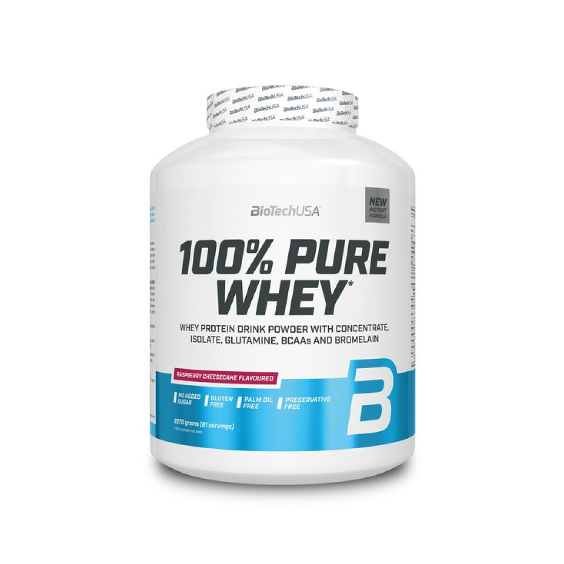 BIOTECHUSA 100% PURE WHEY STRAWBERRY - 2270 GRAMS