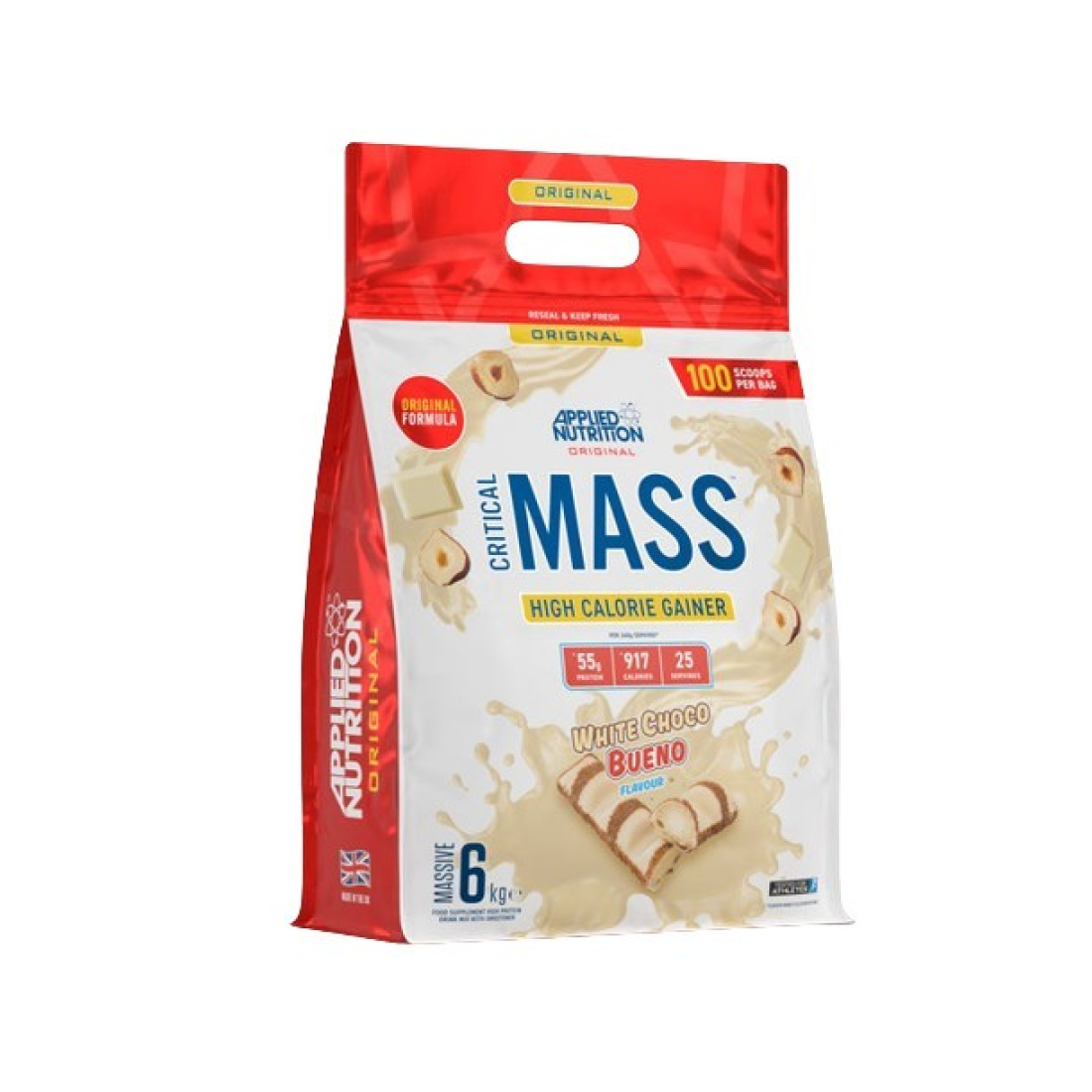APPLIED NUTRITION CRITICAL MASS - ORIGINAL WHITE CHOCO BUENO - 6000 GRAMS