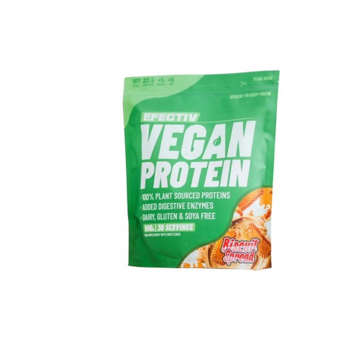 EFECTIV NUTRITION VEGAN PROTEIN BAG BISCUIT SPREAD - 900 GRAMS