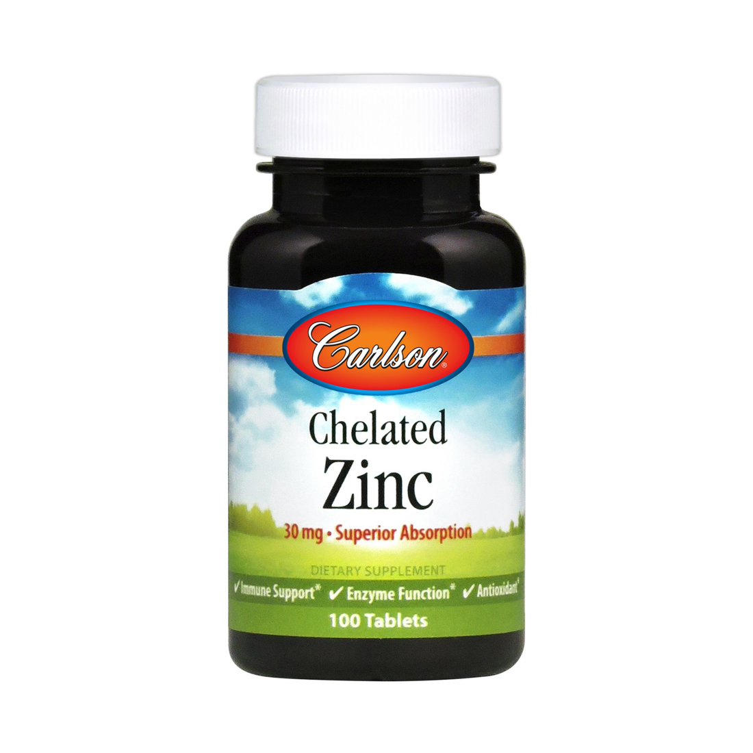CARLSON LABS CHELATED ZINC 30MG - 100 TABLETS